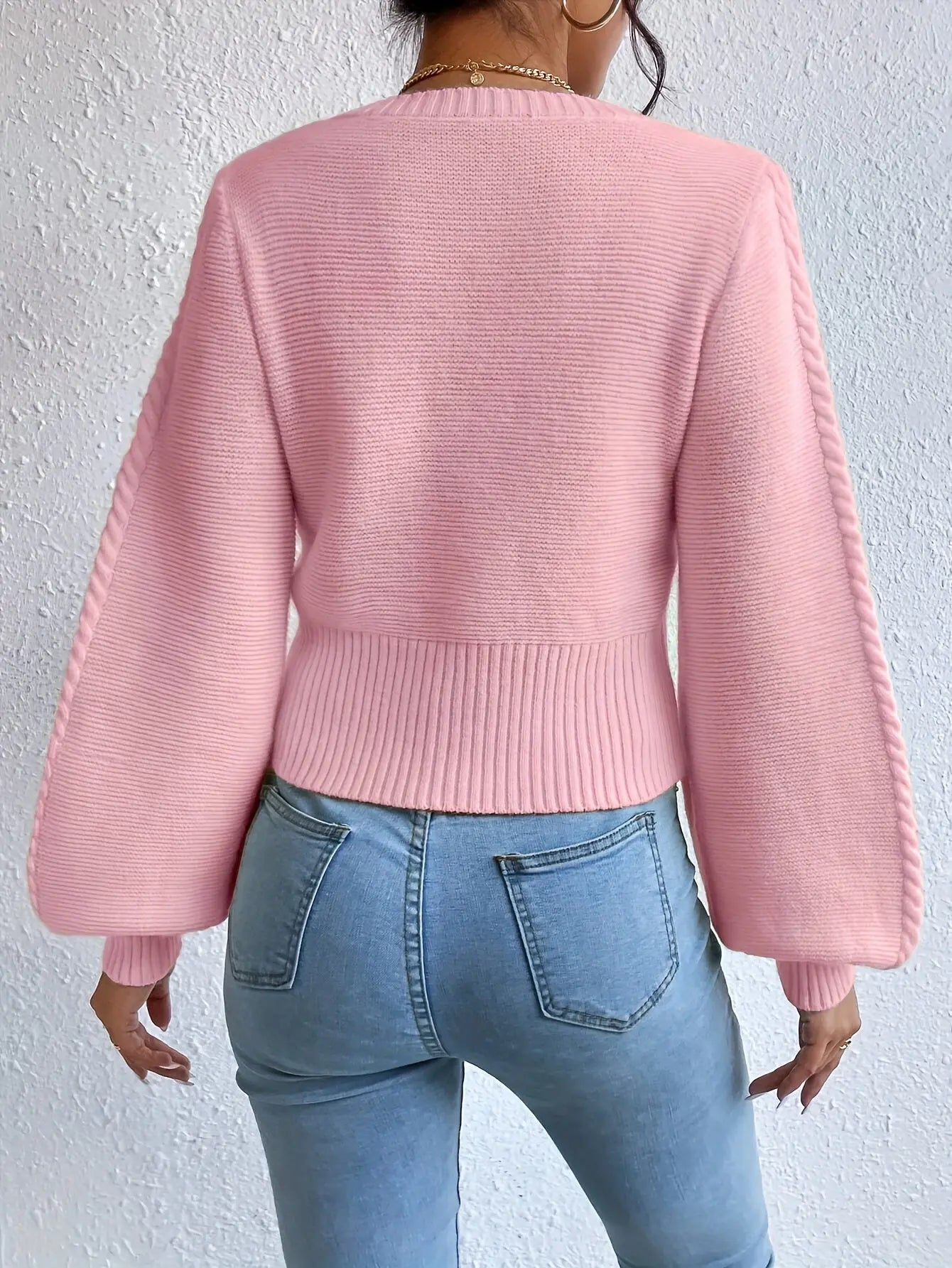 Cozy Cable Knit Square Neck Sweater - Pullovers - Soft, Casual Long Sleeve Pullover Sweater for Fall & Winter, Women's Clothing, Perfect for Daily Wear, Outdoor Activities, and Gift Ideas Classicenvision