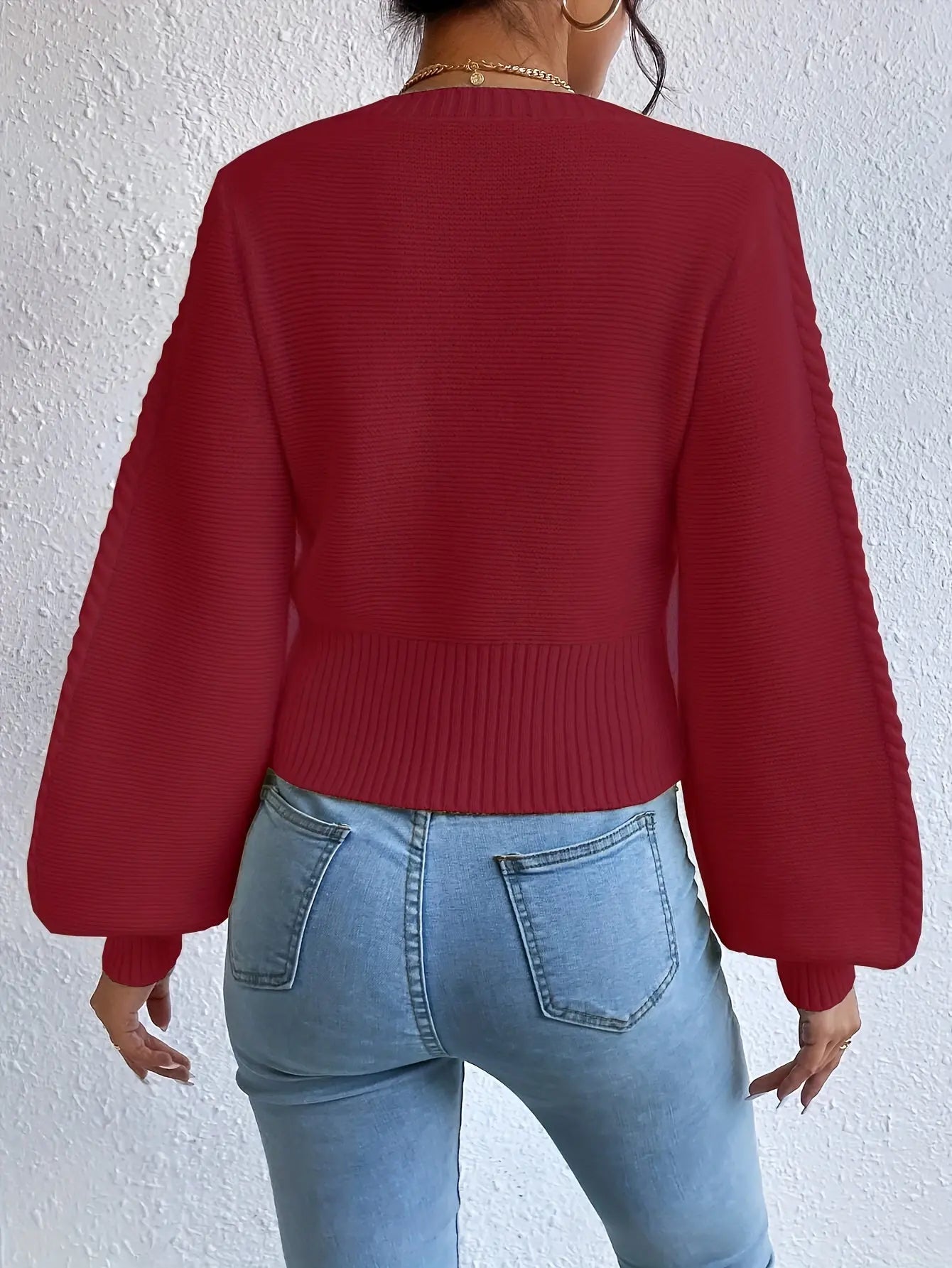 Cozy Cable Knit Square Neck Sweater - Pullovers - Soft, Casual Long Sleeve Pullover Sweater for Fall & Winter, Women's Clothing, Perfect for Daily Wear, Outdoor Activities, and Gift Ideas Classicenvision