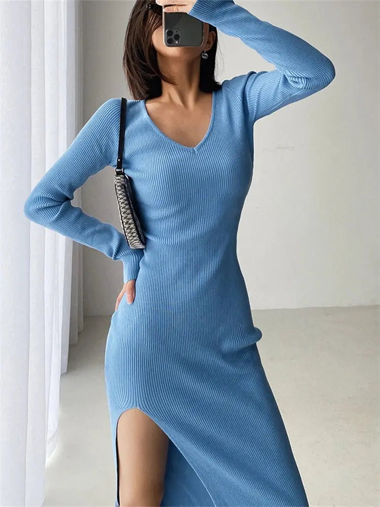 Autumn Winter Women's Sweater Dress - Classicenvision