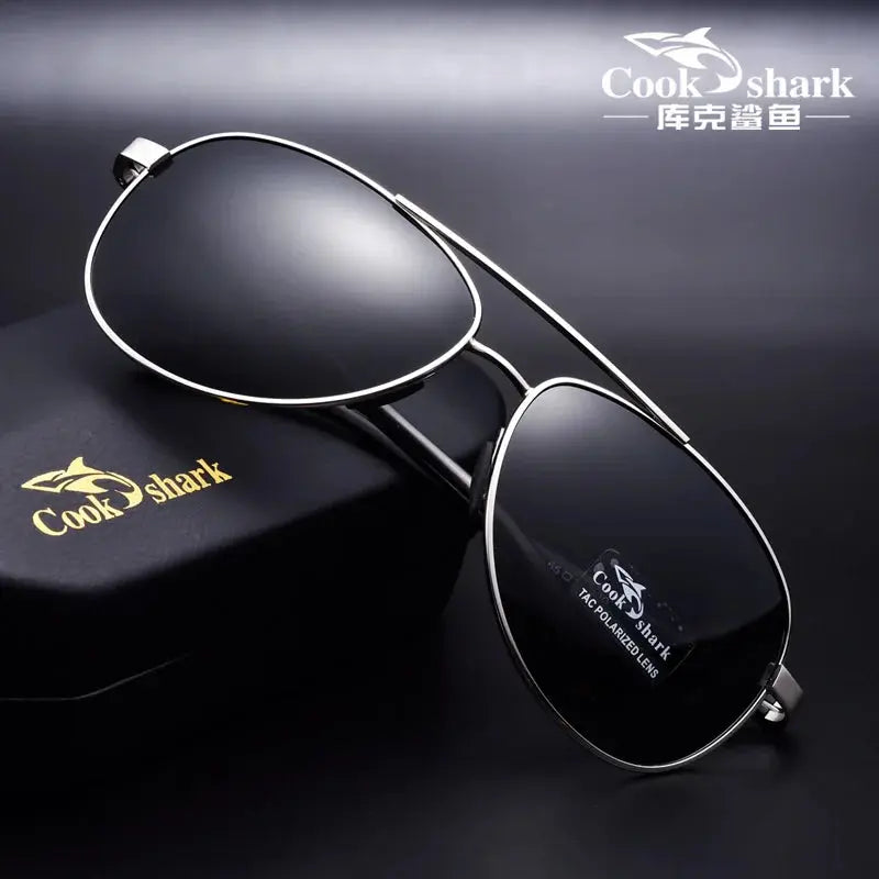 Cook Shark Men's Sunglasses Sunglasses Men's Influx of People Driving Polarized Blue Glasses Sunglasses Drivers Driving Glasses Classicenvision