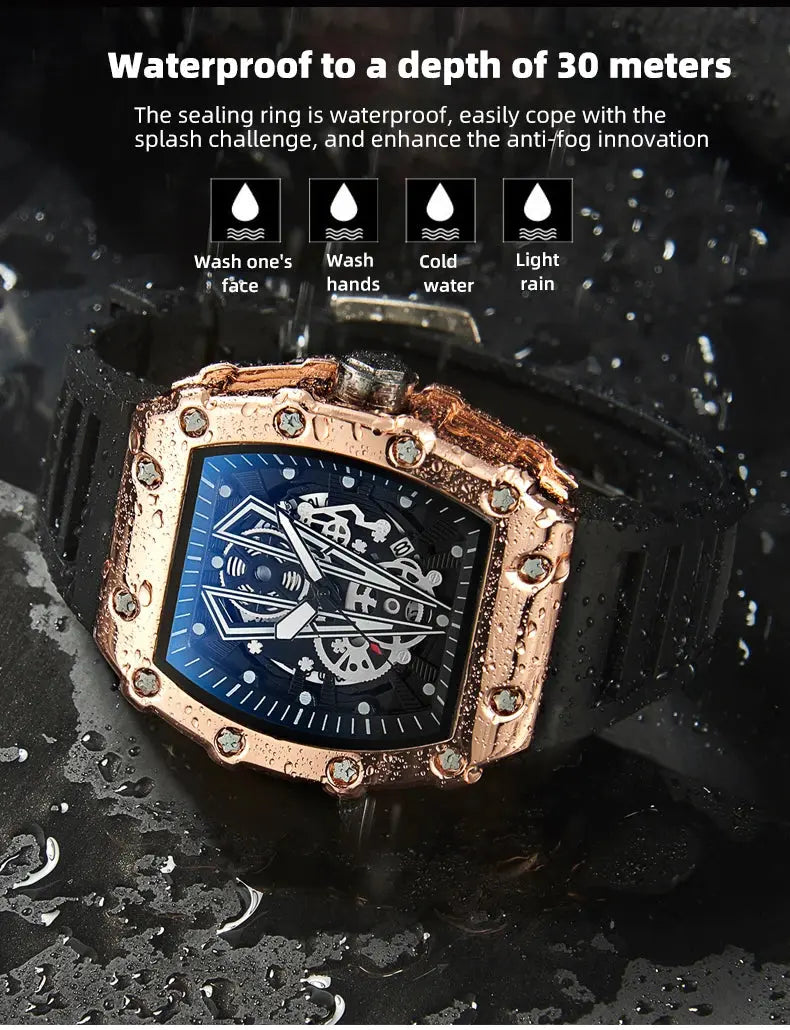 Foreign Trade Watch Large Dial For Men Quartz Waterproof Sport Square Luminous Watch For Men Classicenvision