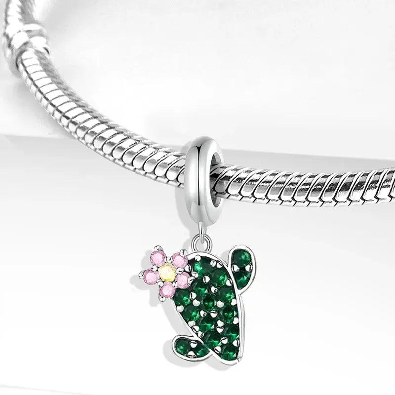 Fit Pandora 925 Original Bracelets Love Heart Flower Four Leaf Clover Turtle 925 Silver Charms Beads DIY Birthday Jewelry Gift Classicenvision