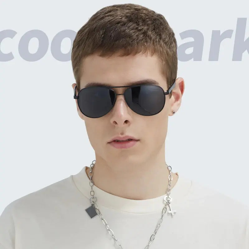 Cook Shark Men's Sunglasses Sunglasses Men's Influx of People Driving Polarized Blue Glasses Sunglasses Drivers Driving Glasses Classicenvision