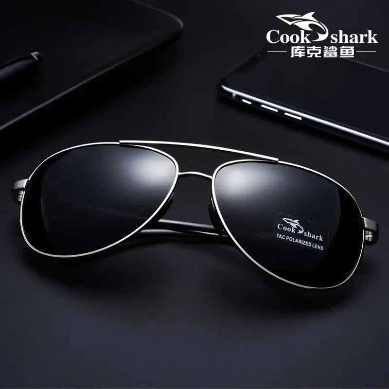 Cook Shark Men's Sunglasses Sunglasses Men's Influx of People Driving Polarized Blue Glasses Sunglasses Drivers Driving Glasses Classicenvision