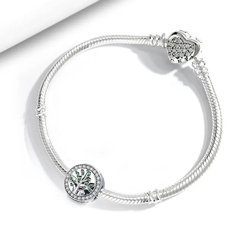 Fit Pandora 925 Original Bracelets Love Heart Flower Four Leaf Clover Turtle 925 Silver Charms Beads DIY Birthday Jewelry Gift Classicenvision