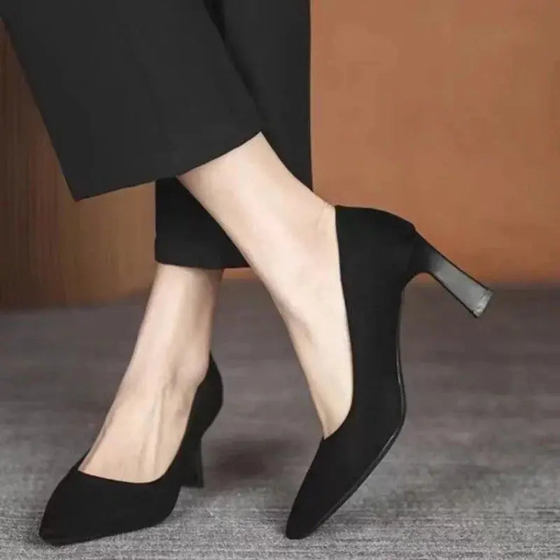 High Heels Shoes Retro Pointed Toe - Classicenvision