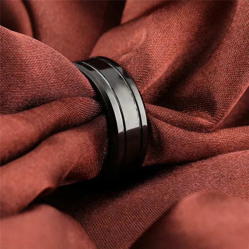 Fashion Black Stainless Steel Ring For Men Punk Vintage Male Ring Jewelry Fashion Men's Big Ring Wholesale Classicenvision