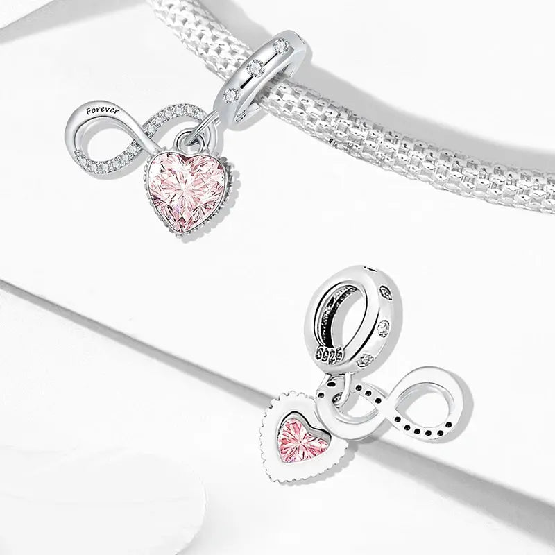 Fit Pandora 925 Original Bracelets Love Heart Flower Four Leaf Clover Turtle 925 Silver Charms Beads DIY Birthday Jewelry Gift Classicenvision