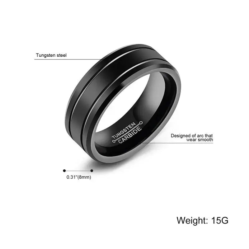 Fashion Black Stainless Steel Ring For Men Punk Vintage Male Ring Jewelry Fashion Men's Big Ring Wholesale Classicenvision