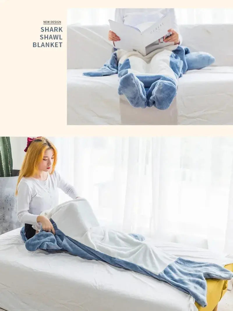 Hooded Shark Blanket - Classicenvision