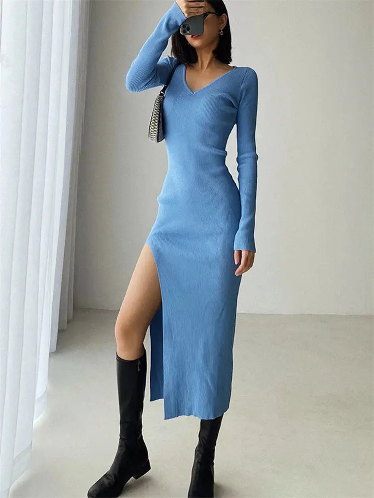 Autumn Winter Women's Sweater Dress - Classicenvision