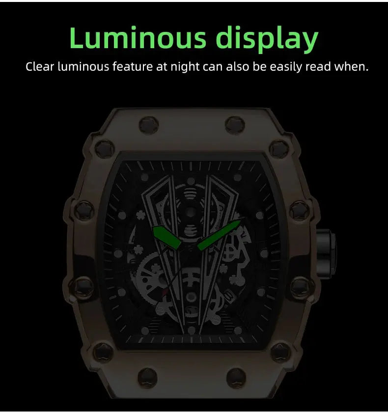 Foreign Trade Watch Large Dial For Men Quartz Waterproof Sport Square Luminous Watch For Men Classicenvision