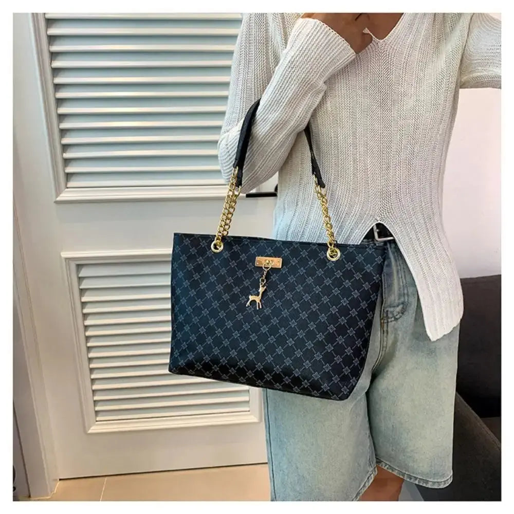 Women Luxury Design Tote Bag  Large Capacity Handbag Fashion Printing Shoulder Bag Trendy New Shopping Bag Purse Classicenvision