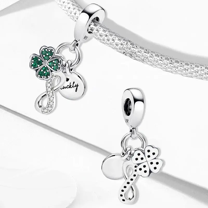 Fit Pandora 925 Original Bracelets Love Heart Flower Four Leaf Clover Turtle 925 Silver Charms Beads DIY Birthday Jewelry Gift Classicenvision