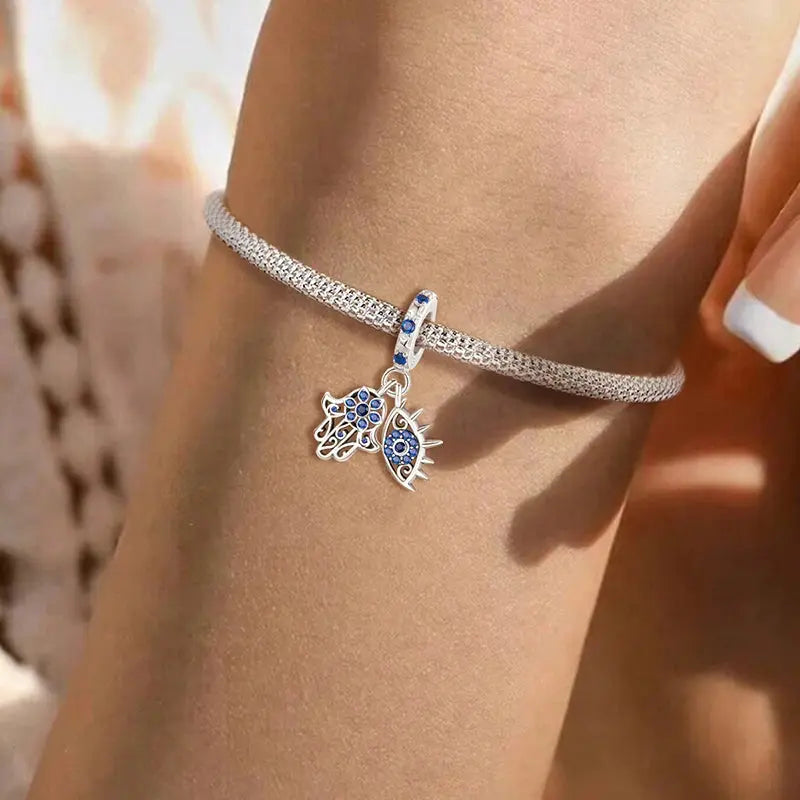 Fit Pandora 925 Original Bracelets Love Heart Flower Four Leaf Clover Turtle 925 Silver Charms Beads DIY Birthday Jewelry Gift Classicenvision