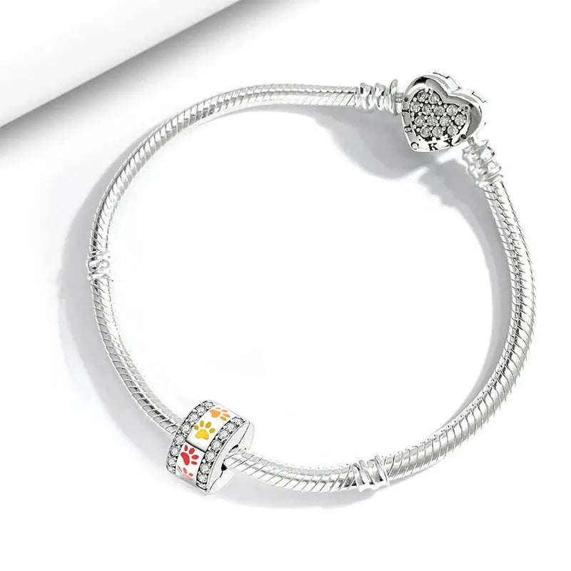 Fit Pandora 925 Original Bracelets Love Heart Flower Four Leaf Clover Turtle 925 Silver Charms Beads DIY Birthday Jewelry Gift Classicenvision