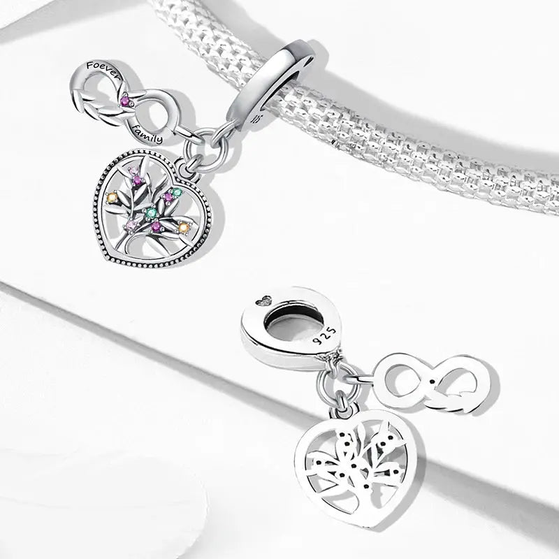 Fit Pandora 925 Original Bracelets Love Heart Flower Four Leaf Clover Turtle 925 Silver Charms Beads DIY Birthday Jewelry Gift Classicenvision