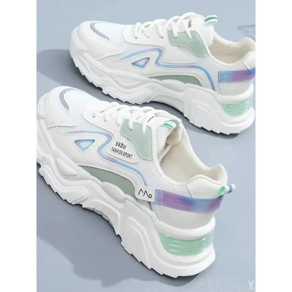 2023 Sneakers Women Platform Flat Shoes Woman Shoes Green Casual Trainers Ladies Chunky Sneakers Women Shoes Classicenvision