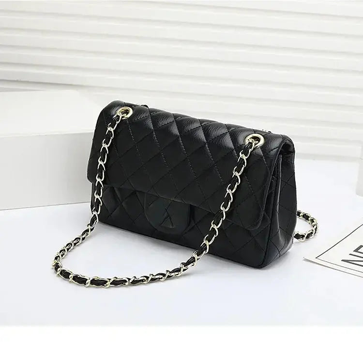 Fashion luxury brand designer cowhide handbag ladies rhombus chain bag leather shoulder messenger bag Classicenvision