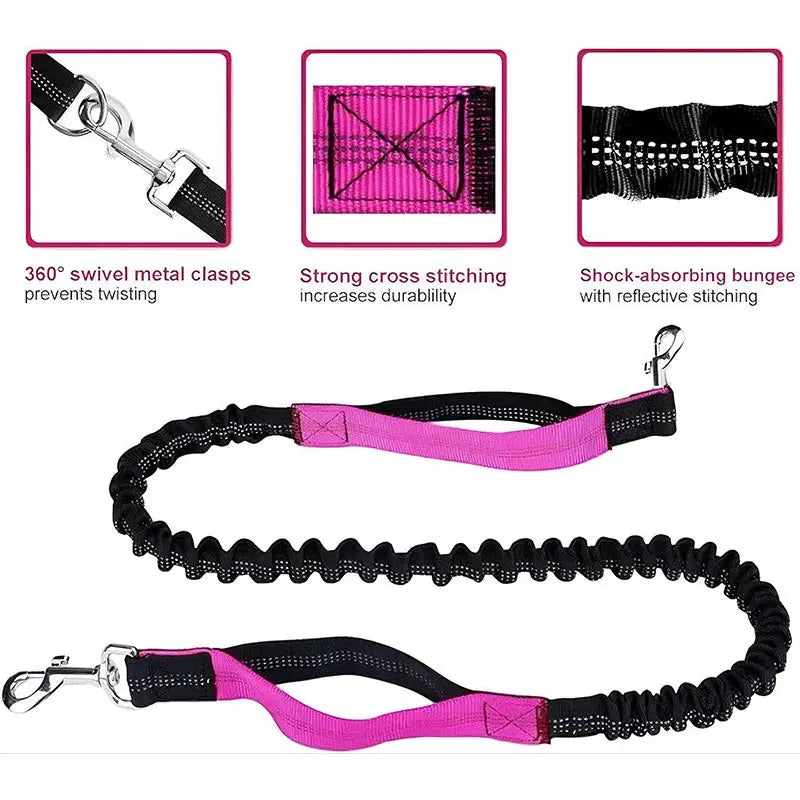 Hand Free Dog Leash for Pet Walking Running Jogging Adjustable Dog leash Waist Belt Chest Strap Traction Rope Dog Accessories Classicenvision