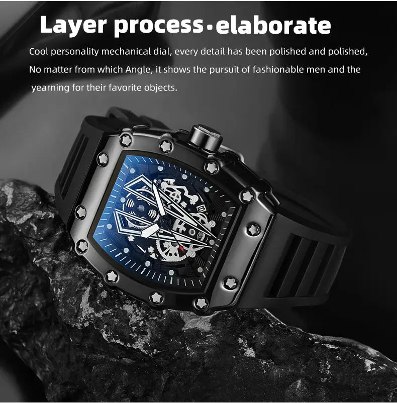 Foreign Trade Watch Large Dial For Men Quartz Waterproof Sport Square Luminous Watch For Men Classicenvision