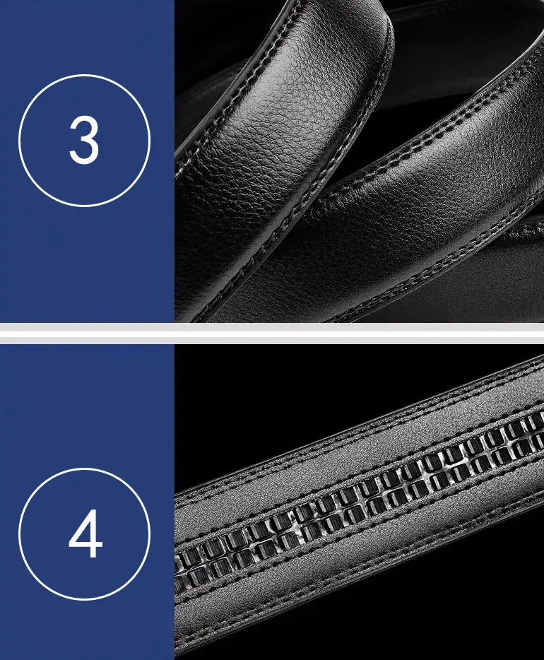 Men's High-Quality Belt 110cm 120cm 130cm Luxury Belt, Black Men's Automatic Buckle Jeans Men's Belt Suit Belt Classicenvision